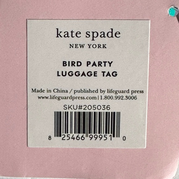 NEW! Kate Spade ♠️ Green Leather Travel luggage Tag - Picture 8 of 9